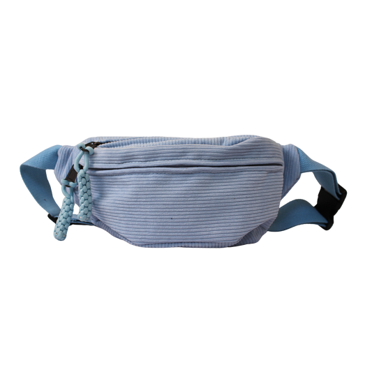 Icy Blue Corduroy Fanny Pack